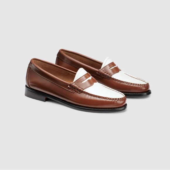 G.H. Bass & Co. Brown and White Loafers - Picture 1 of 5